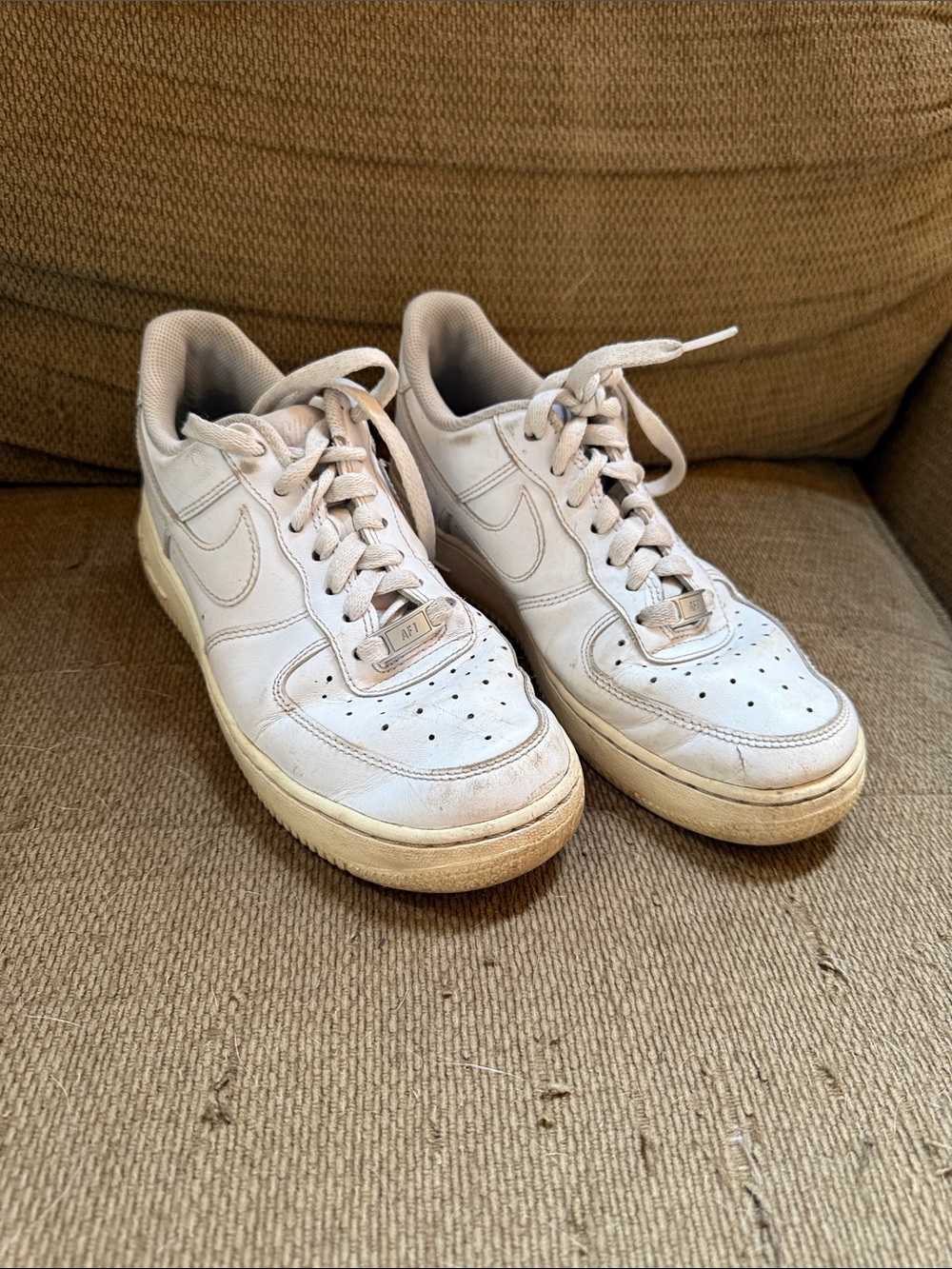 Nike White Low-Top Leather Sneakers